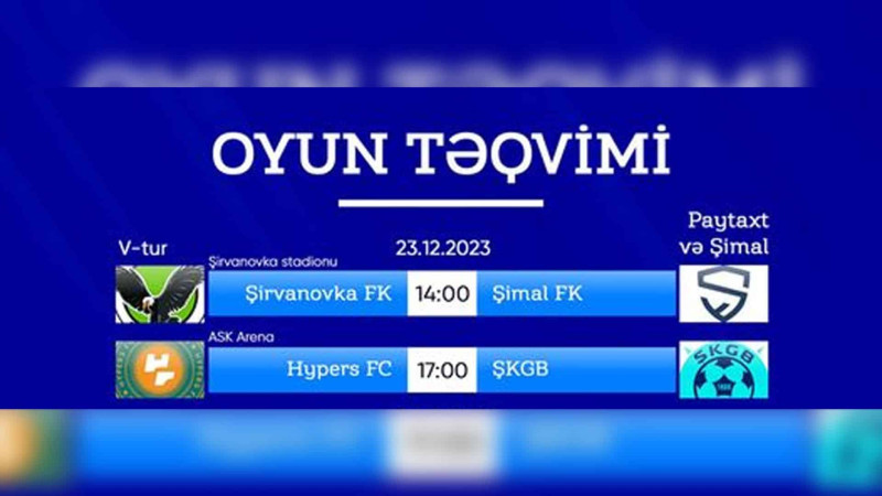 Futbol: Region Liqasında şimalın oyun cədvəli açıqlanıb
