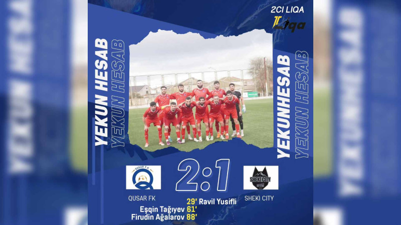 Qusar: futbol komandamız II Liqada qələbə qazanıb