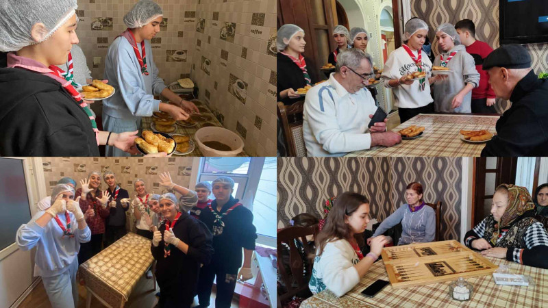 Xaçmazda skautlar ahıl şəxsləri ziyarət ediblər