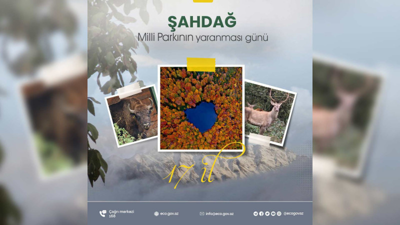 Bu gün Şahdağ Milli Parkının yaradılmasından 17 il keçir