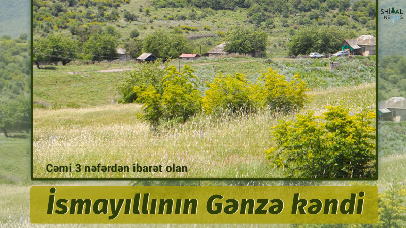 Cəmi 3 nəfərdən ibarət olan İsmayıllının Gənzə kəndi