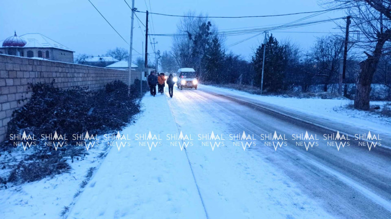 Quba-Xaçmaz yolunun bir hissəsini buz bağlayıb