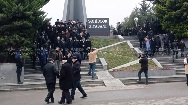 Xaçmaz: Şəhidlər xiyabanında 20 Yanvar qəhrəmanlarının xatirələri anılıb