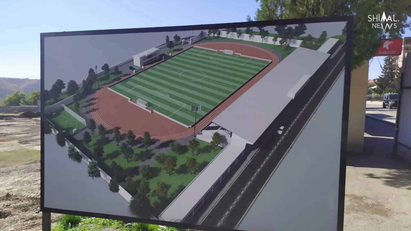 Qusar stadionunda tikinti işi dayanıb