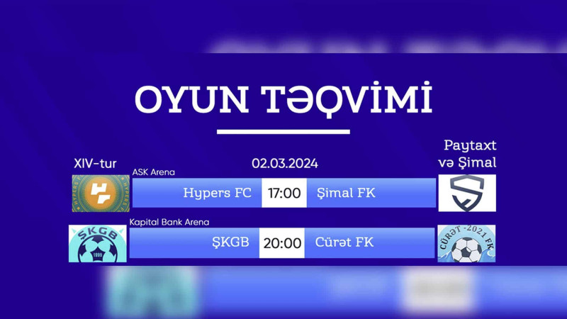 Futbol: Xaçmaz komandalarının oyun təqvimi açıqlanıb