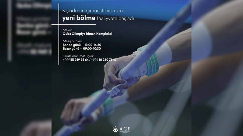 Qubada gimnastika üzrə yeni bölmə açılıb