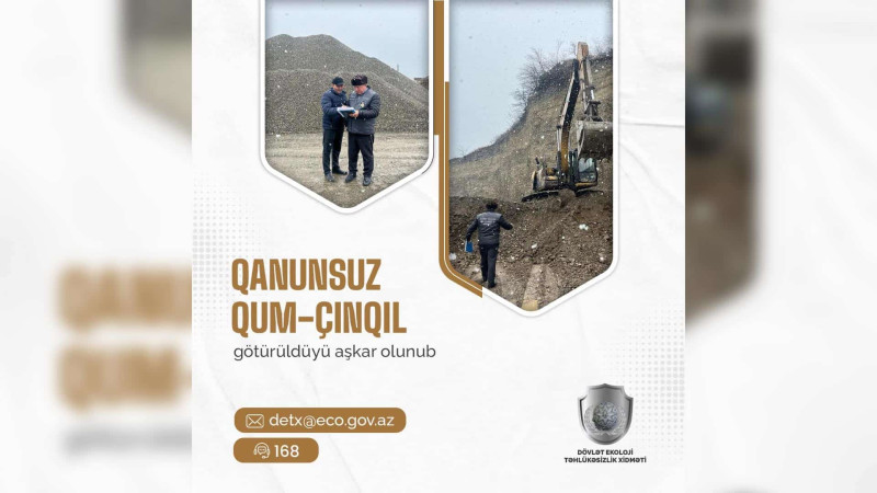 Quba: qanunsuz çınqıl daşıyanlar cərimələniblər