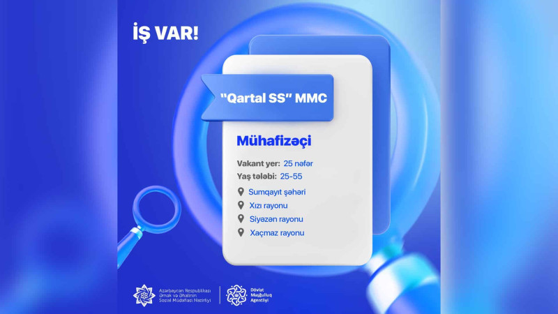 Xaçmazda vakansiya var