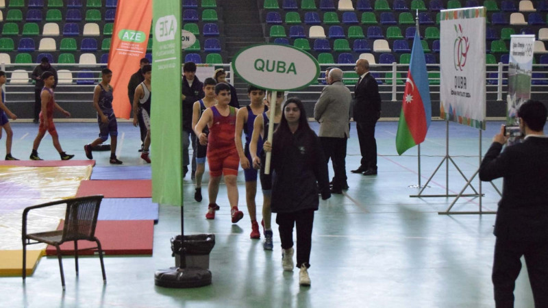 Quba: Güləşçilər Azərbaycan çempionatına vəsiqə qazanmaq uğrunda mübarizə aparıblar