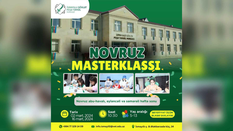 İsmayıllı: Uşaqlar üçün Novruz Master-klası keçiriləcək