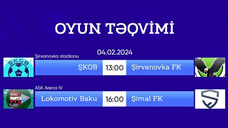 Futbol: Şimal komandalarının oyun təqvimi açıqlanıb