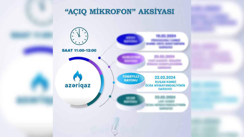İsmayıllıda “Açıq mikrofon” aksiyası keçiriləcək
