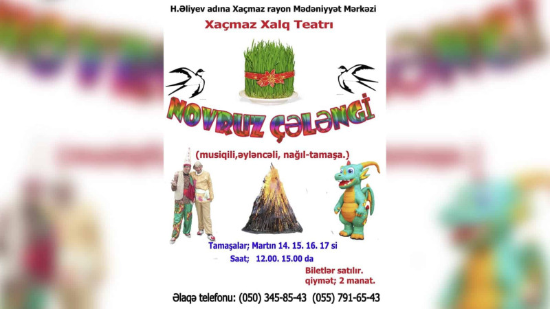 Xaçmaz Xalq Teatrında Novruz tamaşası olacaq