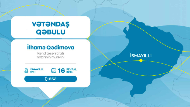 İsmayıllı: Kənd təsərrüfatı nazirinin müavini sakinlərlə görüşəcək