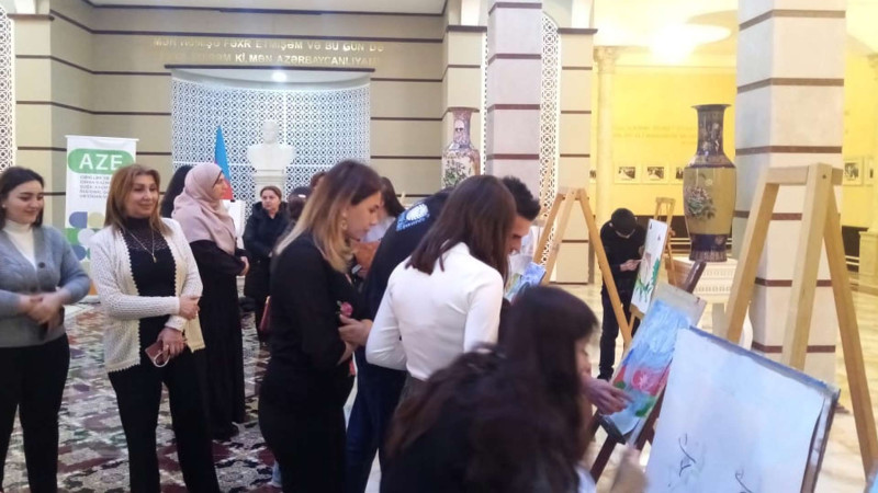 Xaçmazda 24 məktəbli rəsm müsabiqəsində iştirak edib