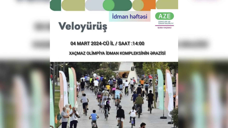 Xaçmazda veloyürüş keçiriləcək