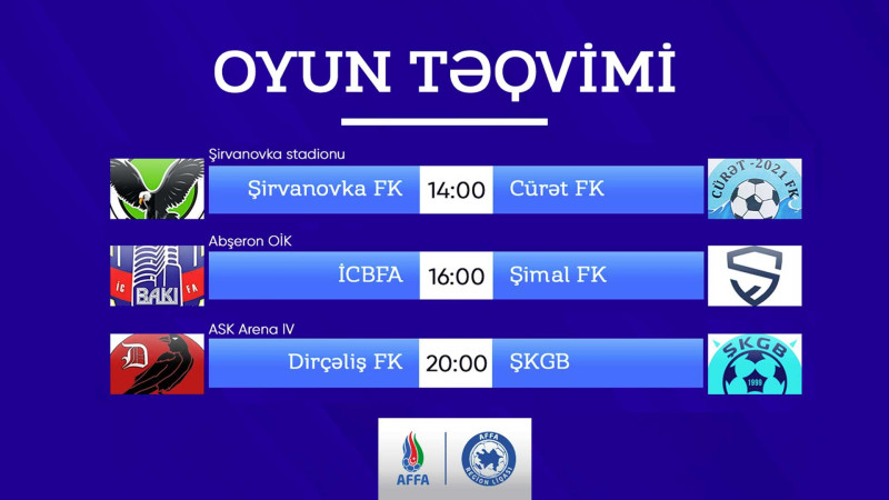 Futbol: Şimal komandalarının oyun təqvimi açıqlanıb
