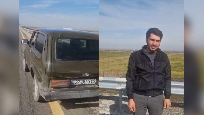 Ödənişli yol: Nəqliyyat axınına qarşı yüksək sürətlə hərəkət edən şəxs saxlanılıb