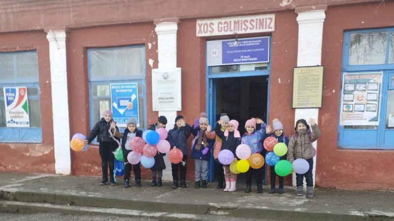 Xaçmaz: qəzalı məktəbin şagirdləri təhsillərini davam etdirirlər