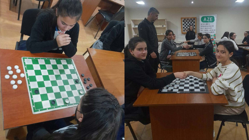 İsmayıllı: qızlar dama üzrə turnirə qatılıblar