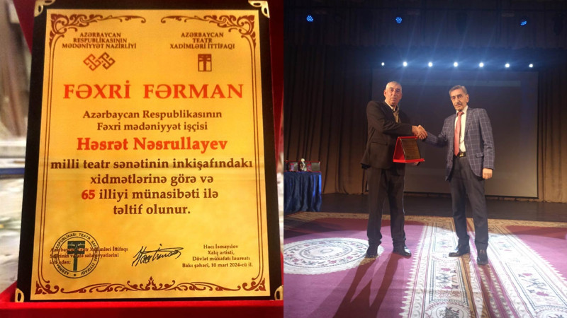 Qusar: Həsrət Nəsrullayev Fəxri Fərmanla təltif edilib