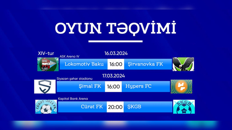Futbol: Şimal komandalarının oyun təqvimi açıqlanıb