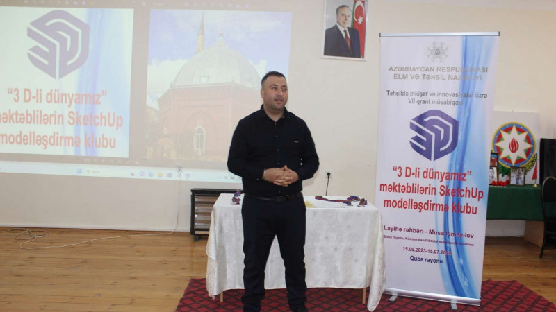 Məktəblilər Quba Cümə məscidinin maketini hazırlayıblar