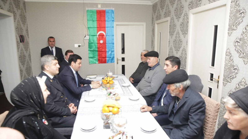 Xaçmazda şəhid ailəsi ziyarət olunub