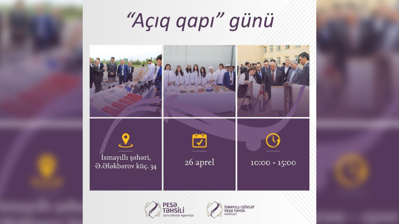 İsmayıllı: Peşə Təhsil Mərkəzi qapılarını hamıya açır