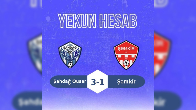 Futbol: “Şahdağ Qusar” meydanı qələbə ilə tərk edib