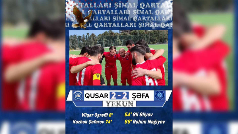Futbol: “Qusar” növbəti oyunu heç-heçə ilə başa vurub