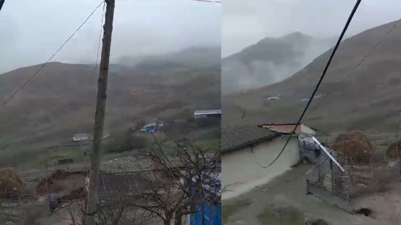 Quba: Kənd sakini qəzalı dirəyi kola bağlayıb