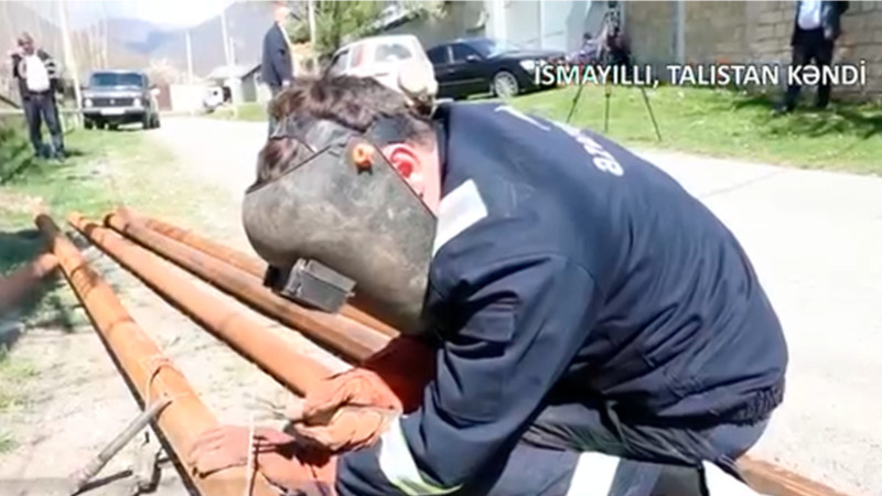 İsmayıllı: Talıstan kəndində qaz xətləri yenilənir