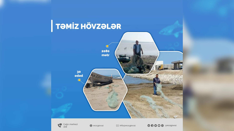 Xaçmaz: Qanunsuz ov alətləri su hövzələrindən yığışdırılır