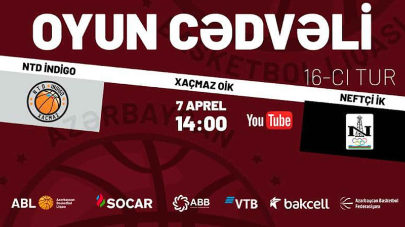 Xaçmaz basketbol klubu Bakı təmsilçisi ilə qarşılaşacaq