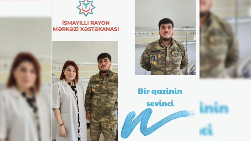 İsmayıllıda qazi sevinc dolu anlar yaşayıb