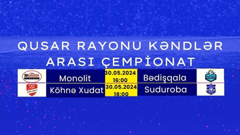 Qusarda bu gün futbol var