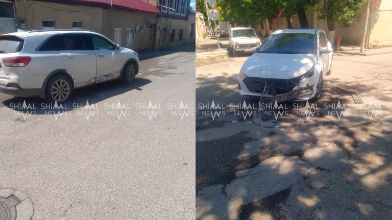 Qubada 2 avtomobil toqquşub - FOTO