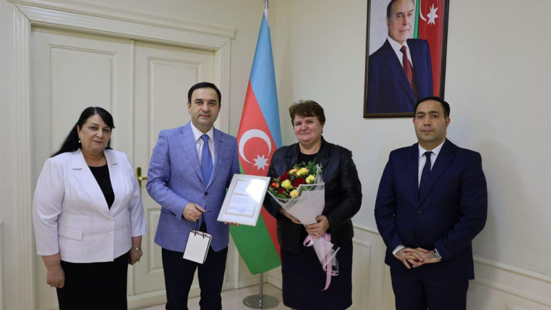 İsmayıllı: Lətifə Həmidova “Təşəkkürnamə”yə layiq görülüb