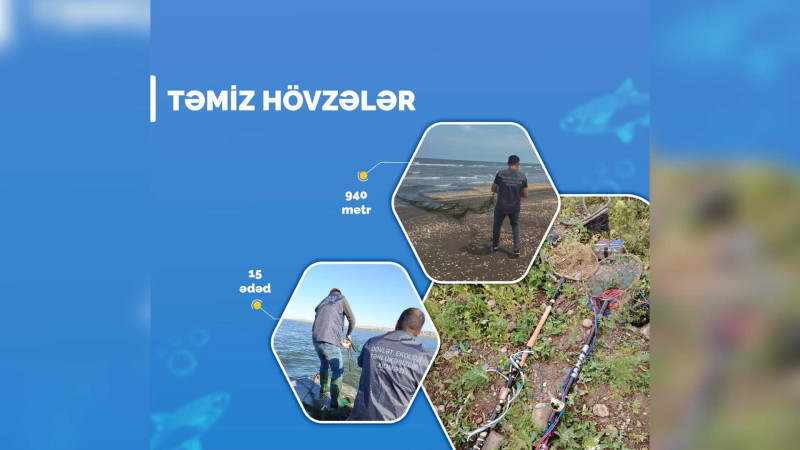 ETSN: Xaçmaz akvatoriyasında sintetik torlar aşkar edilib