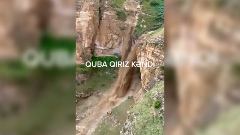 Qrızda sel olub - VİDEO