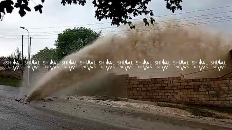 Qubada “fəvvarə” əmələ gəlib və evi yuyub - VİDEO