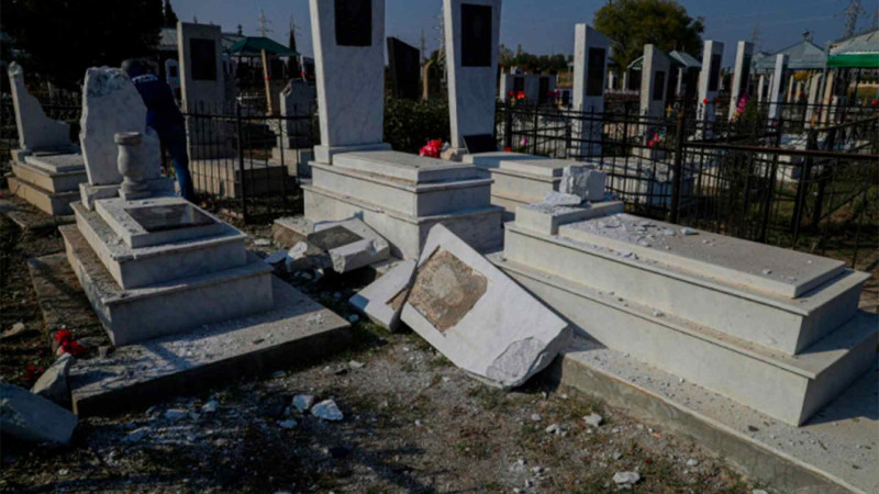 Qusarda qəbirləri dağıdan şəxsin məhkəməsi olub