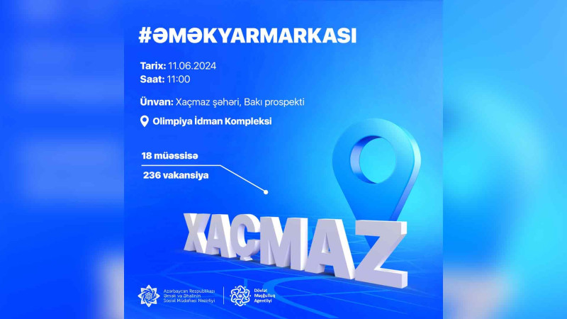 Xaçmaz: İşsiz və işaxtaranlar üçün əmək yarmarkası keçiriləcək