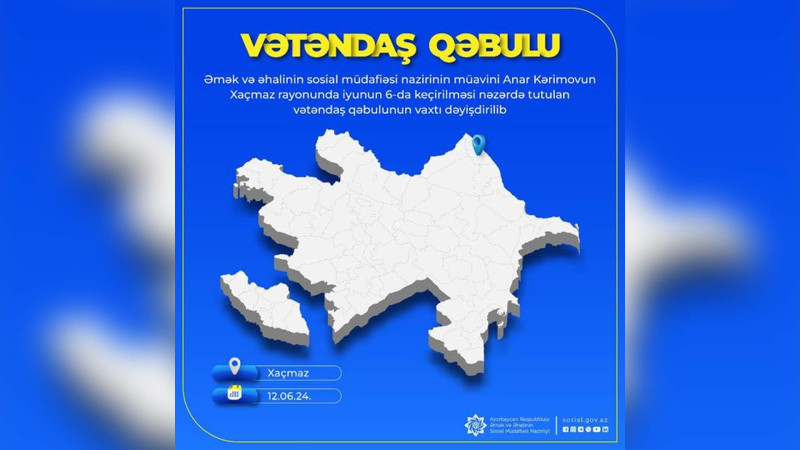 Vaxt dəyişdirilib: Anar Kərimov Xaçmazda sakinlərlə görüşəcək