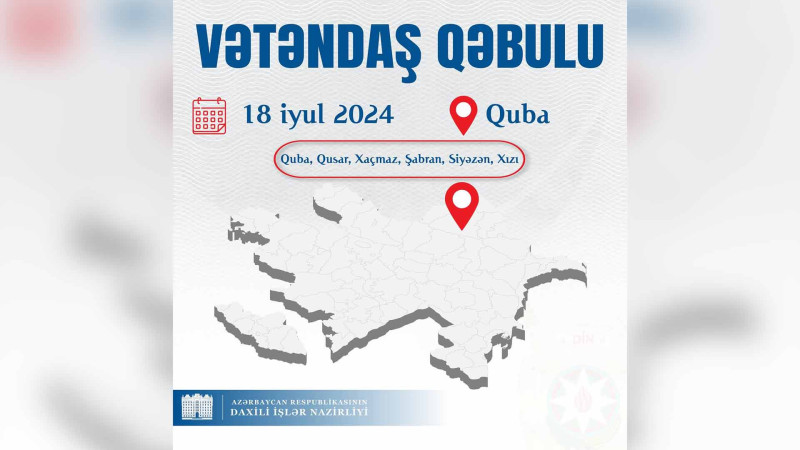Quba: DİN naziri vətəndaşları qəbul edəcək