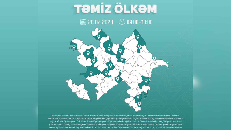 Sabah Xaçmaz-Xudat yolunda təmizlik aksiyası təşkil ediləcək