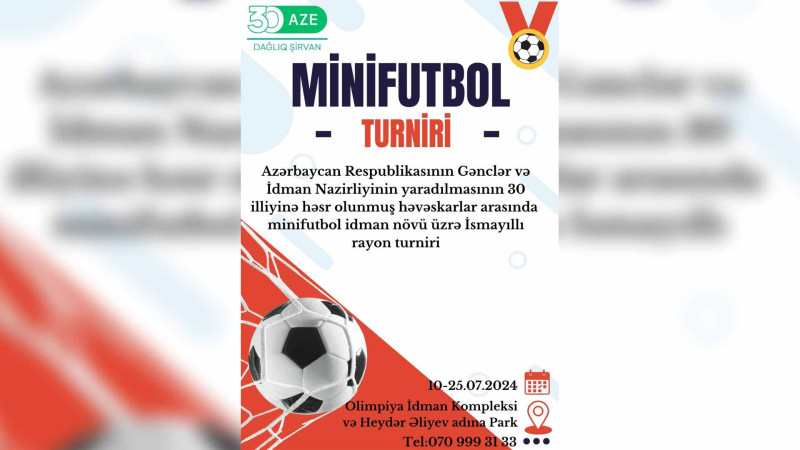 Minifutbol: İsmayıllı rayon turniri keçiriləcək