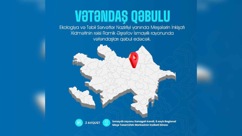 ETSN: İsmayıllıda vətəndaş qəbulu keçiriləcək