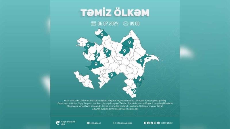 Quba və İsmayıllıda ekoloji aksiya keçiriləcək